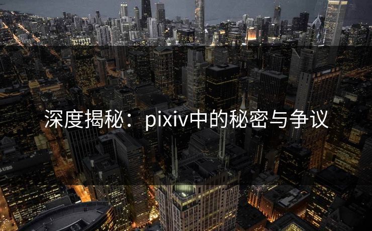 深度揭秘：pixiv中的秘密与争议