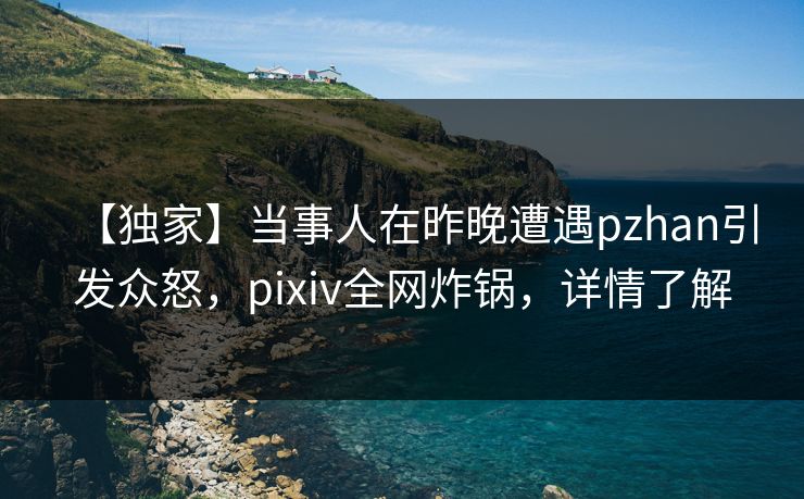 【独家】当事人在昨晚遭遇pzhan引发众怒，pixiv全网炸锅，详情了解