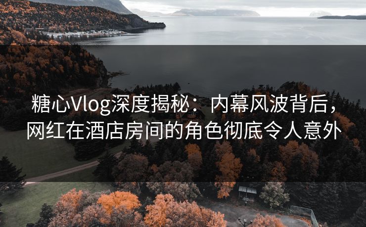 糖心Vlog深度揭秘：内幕风波背后，网红在酒店房间的角色彻底令人意外