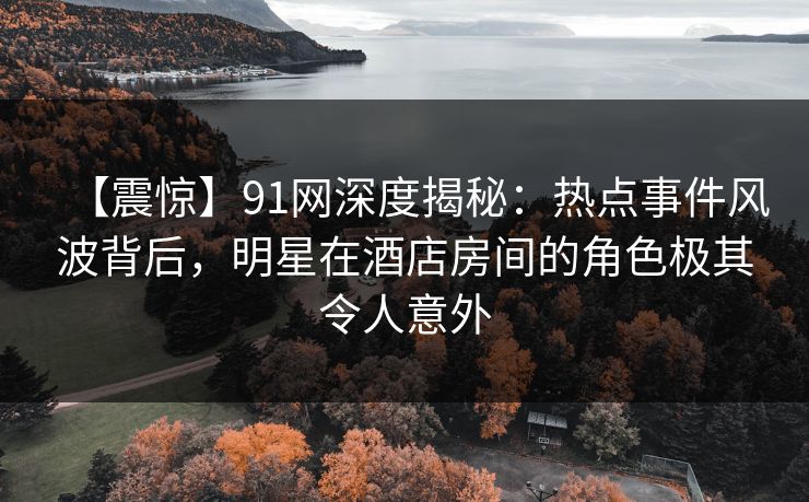 【震惊】91网深度揭秘：热点事件风波背后，明星在酒店房间的角色极其令人意外