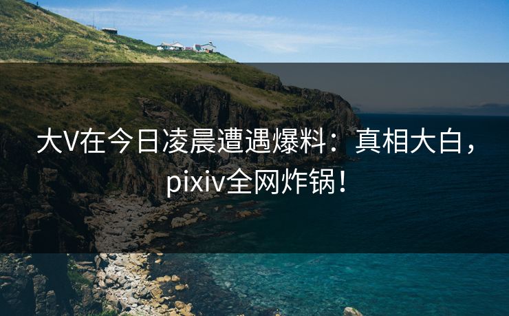 大V在今日凌晨遭遇爆料：真相大白，pixiv全网炸锅！